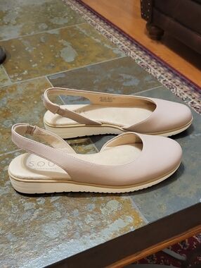 SOUL Naturalizer | Idea Dorsay Blush Slingback Shoes with 1 Inch Heel - Size 8M